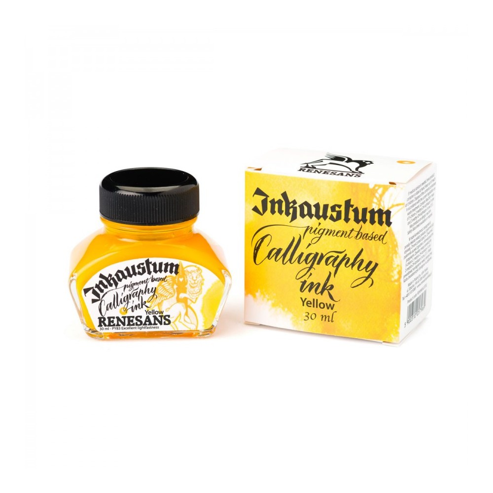 Atrament pigmentowy Inkaustum - Renesans - żółty 30 ml