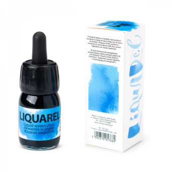 Farba akwarelowa w płynie Liquarel - Renesans - Cyan 30 ml