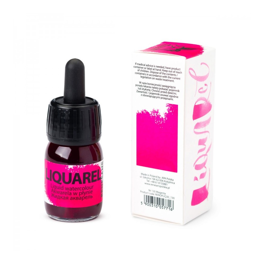 Farba akwarelowa w płynie Liquarel - Renesans - Magenta 30 ml