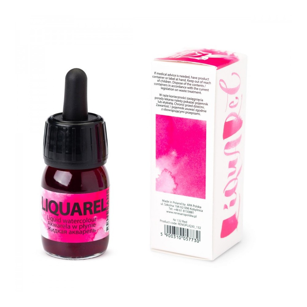 Liquarel liquid watercolour - Renesans - Red 30 ml