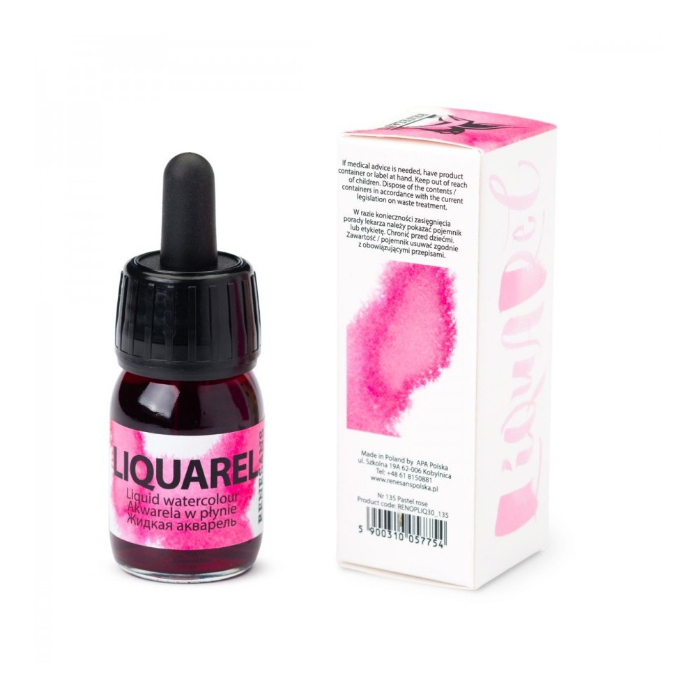 Farba akwarelowa w płynie Liquarel - Renesans - Pastel Rose 30 ml