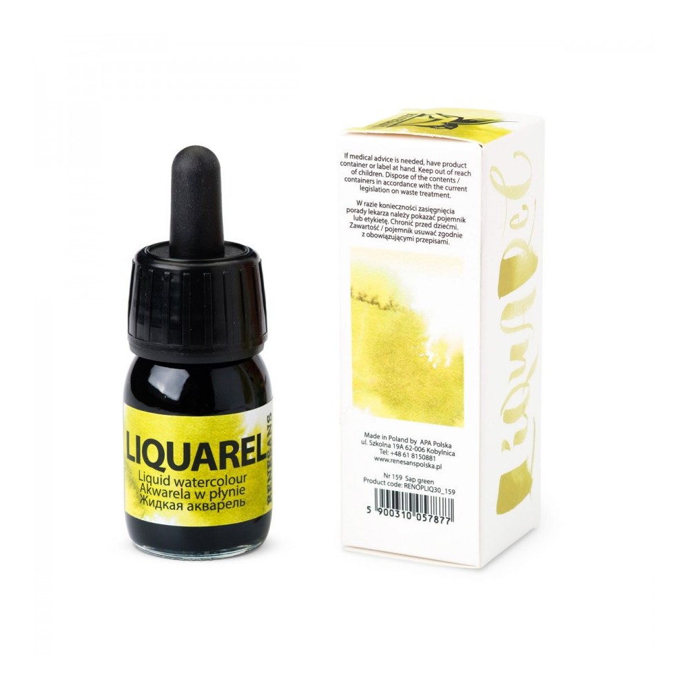 Liquarel liquid watercolour - Renesans - Sap Green 30 ml