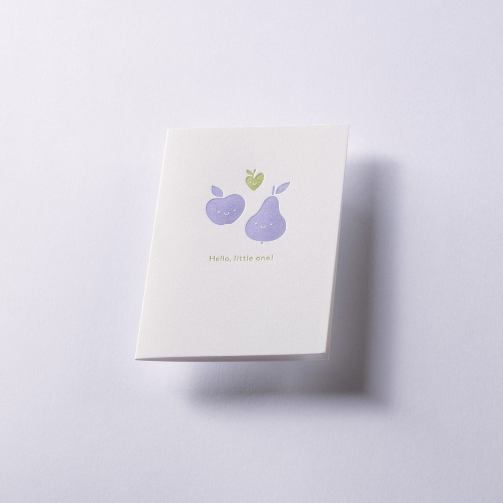Greeting card A6 - Gmund - Little One Fruities lilac