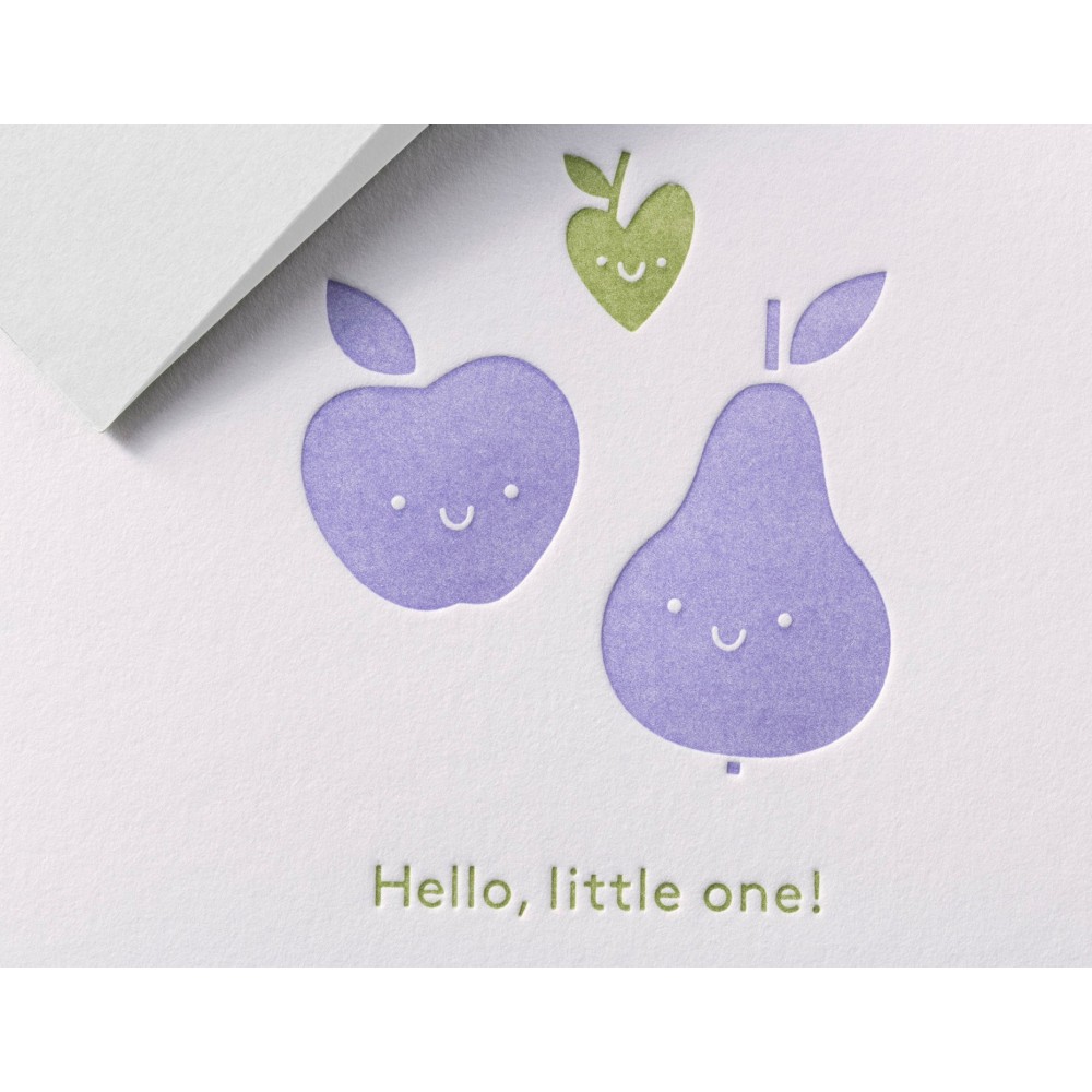 Kartka okolicznościowa A6 - Gmund - Little One Fruities lilac