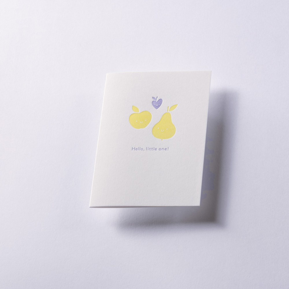 Greeting card A6 - Gmund - Little One Fruities Yellow