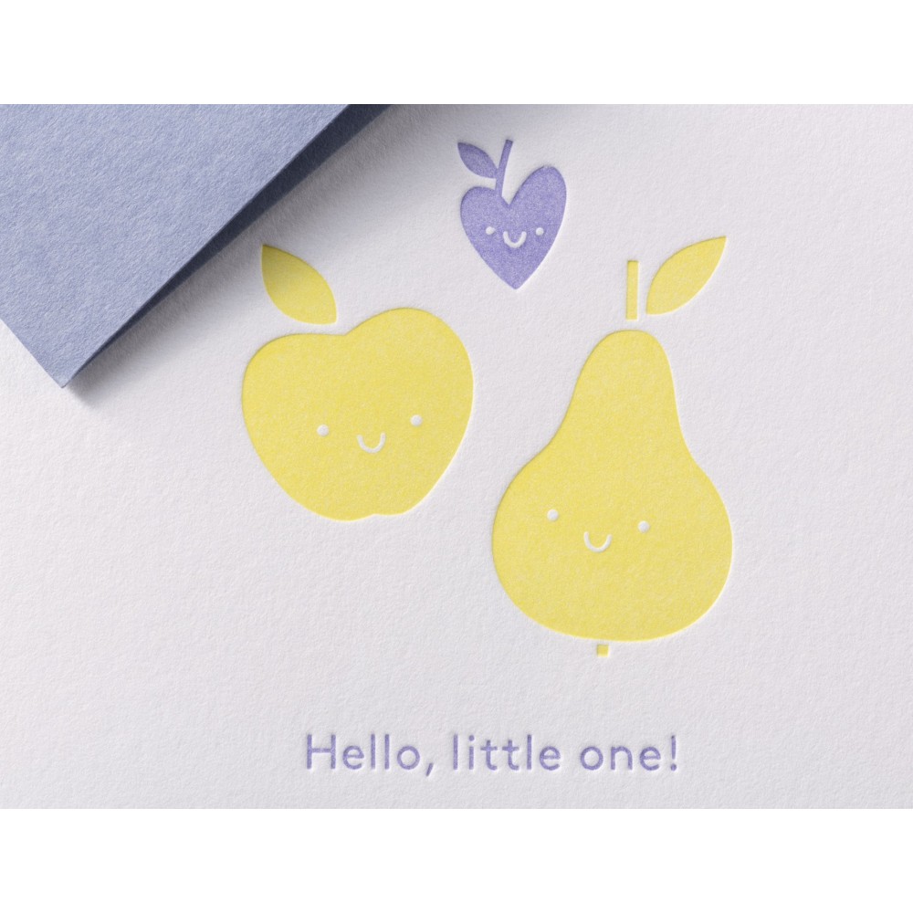 Greeting card A6 - Gmund - Little One Fruities Yellow