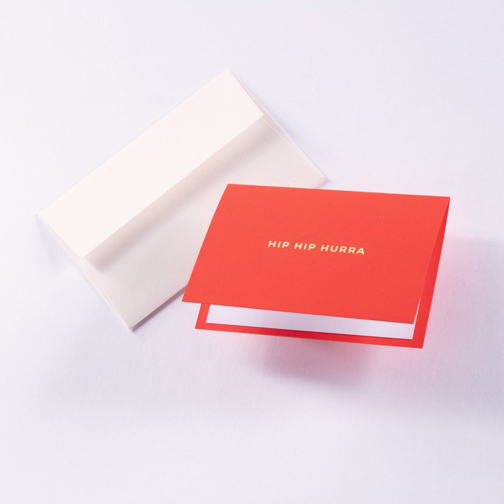 Greeting card A7 - Gmund - Little Color Hip Hip Hurra