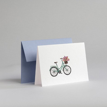 Greeting card A6 - Gmund - Traces at Lake Bicycle