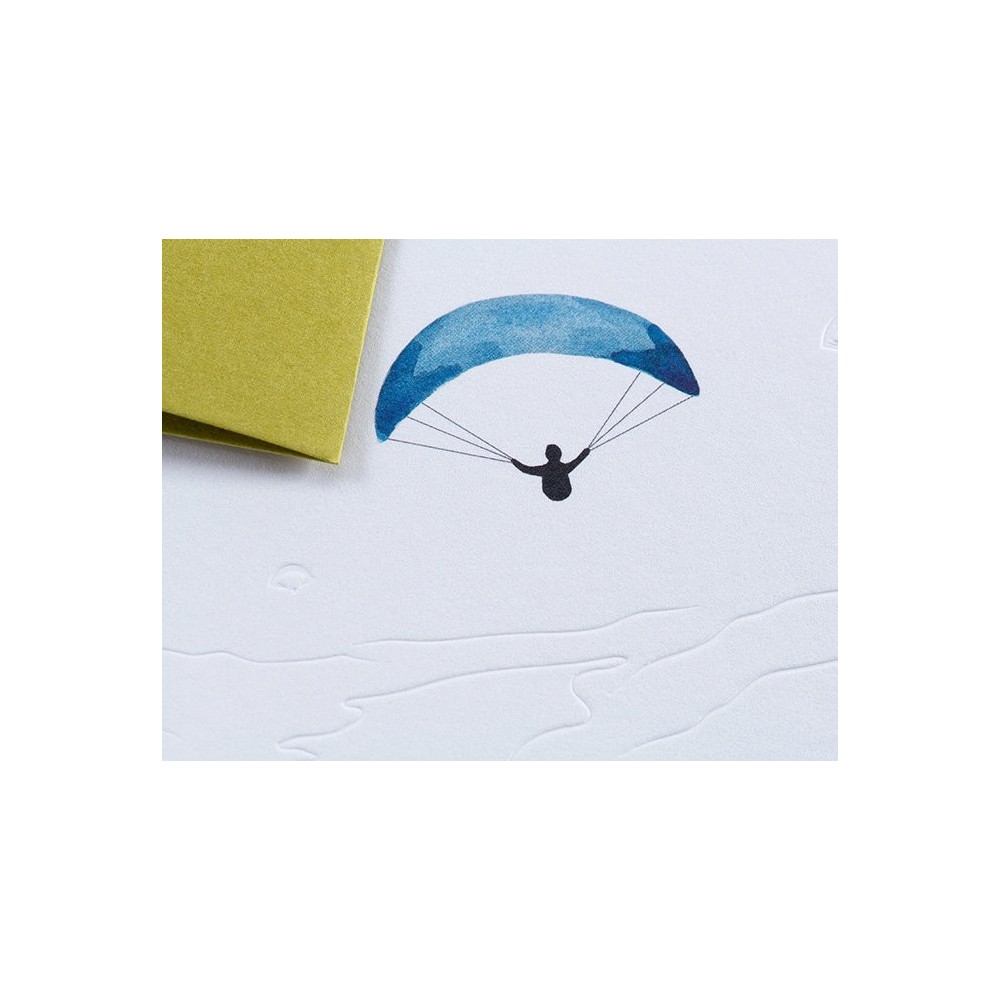 Greeting card A6 - Gmund - Traces at Lake Paraglider