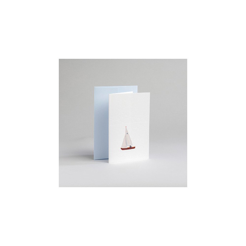 Greeting card A6 - Gmund - Traces at Lake Sailing Boat