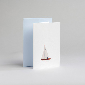 Greeting card A6 - Gmund - Traces at Lake Sailing Boat