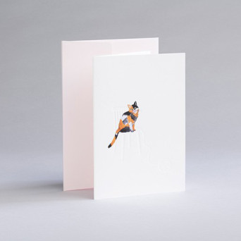 Greeting card A6 - Gmund - Traces at Lake Tortoiseshell Cat