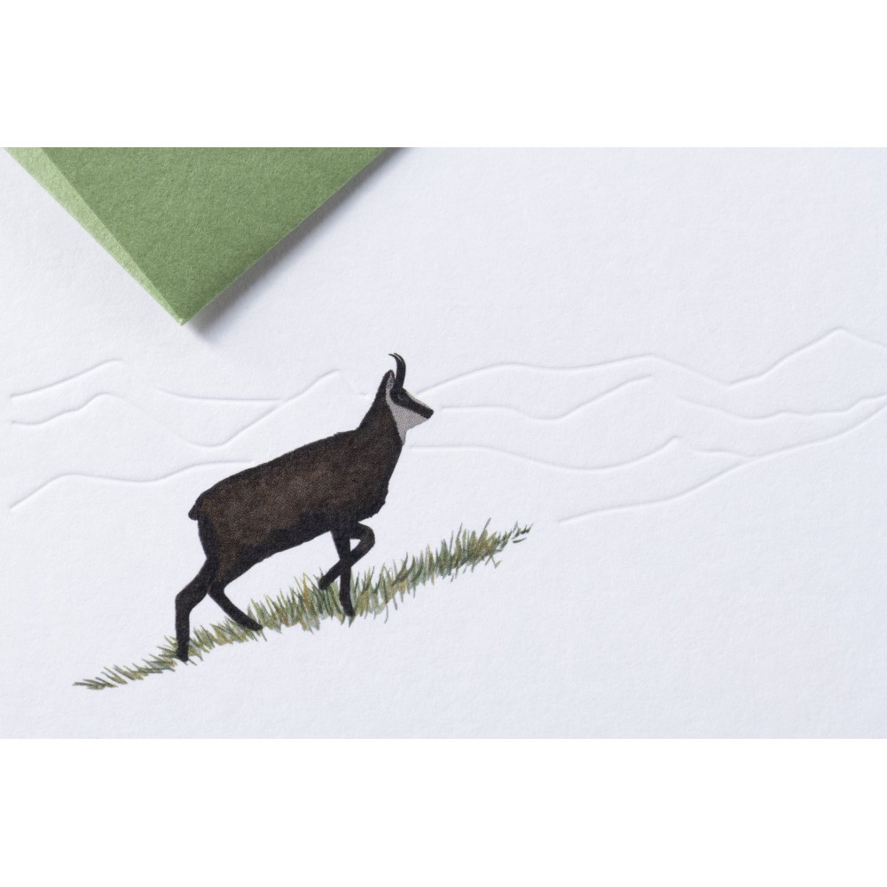 Greeting card A6 - Gmund - Traces at Lake Alpine Chamois