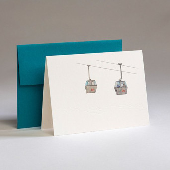 Greeting card A6 - Gmund - Traces at Lake Cable Car