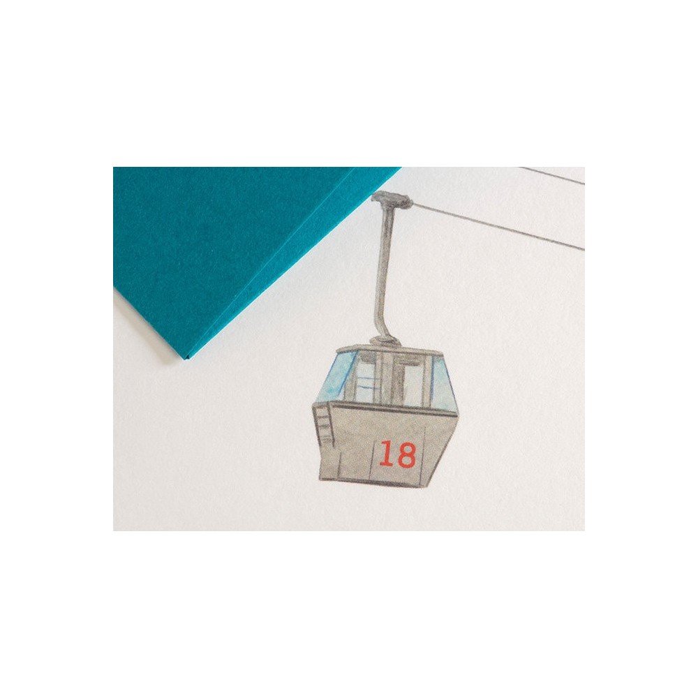 Greeting card A6 - Gmund - Traces at Lake Cable Car
