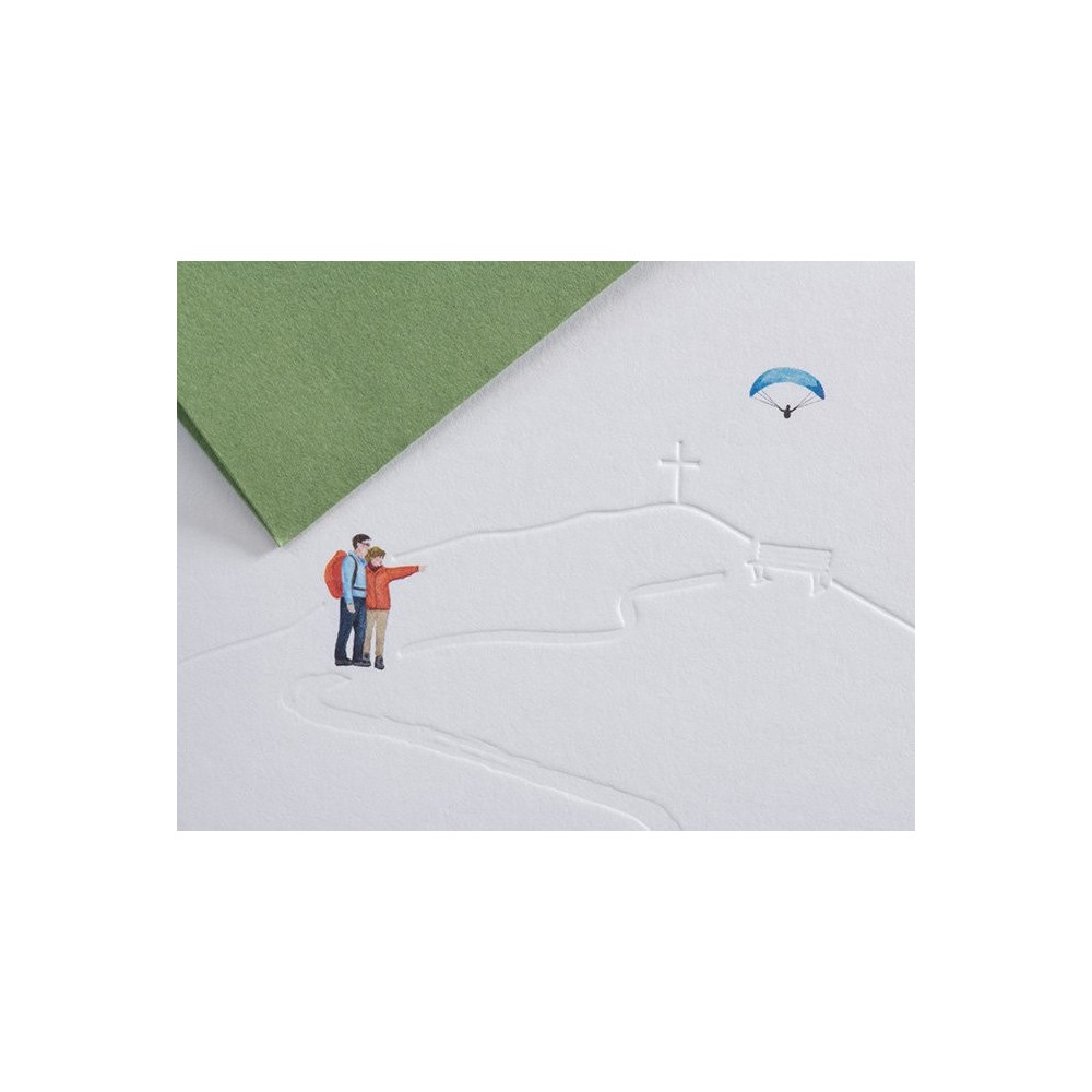 Greeting card A6 - Gmund - Traces at Lake Hiker