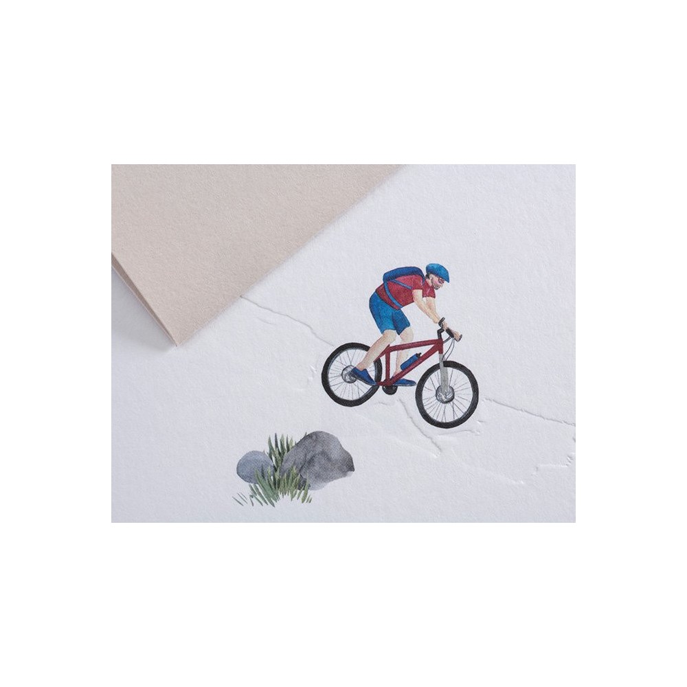 Greeting card A6 - Gmund - Traces at Lake Mountainbike