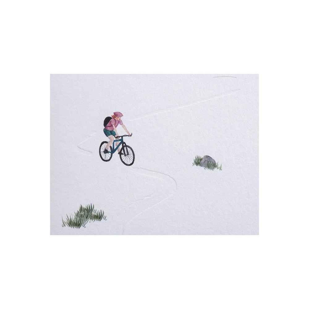 Greeting card A6 - Gmund - Traces at Lake Mountainbike