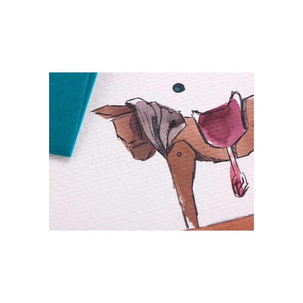 Kartka okolicznościowa A6 - Gmund - Illustration Rocking Horse