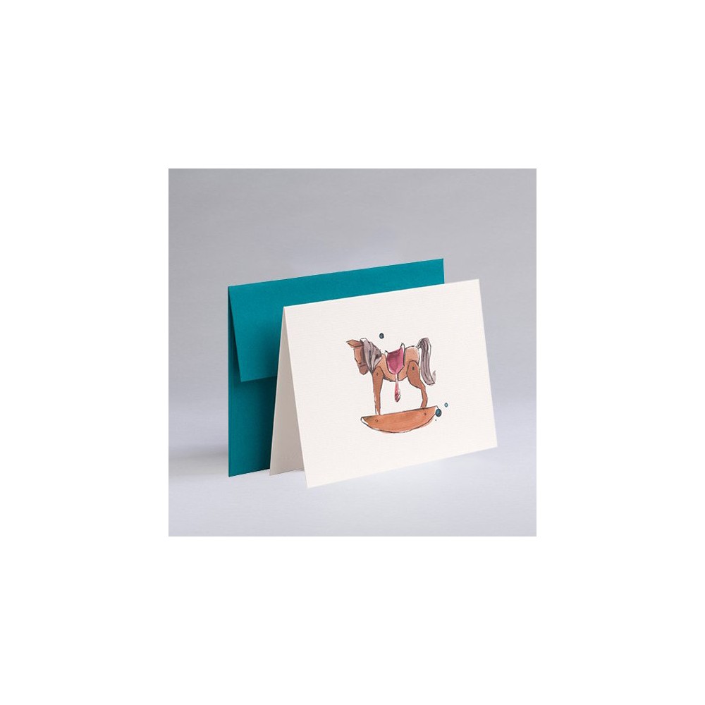 Greeting card A6 - Gmund - Illustration Rocking Horse