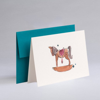 Greeting card A6 - Gmund - Illustration Rocking Horse