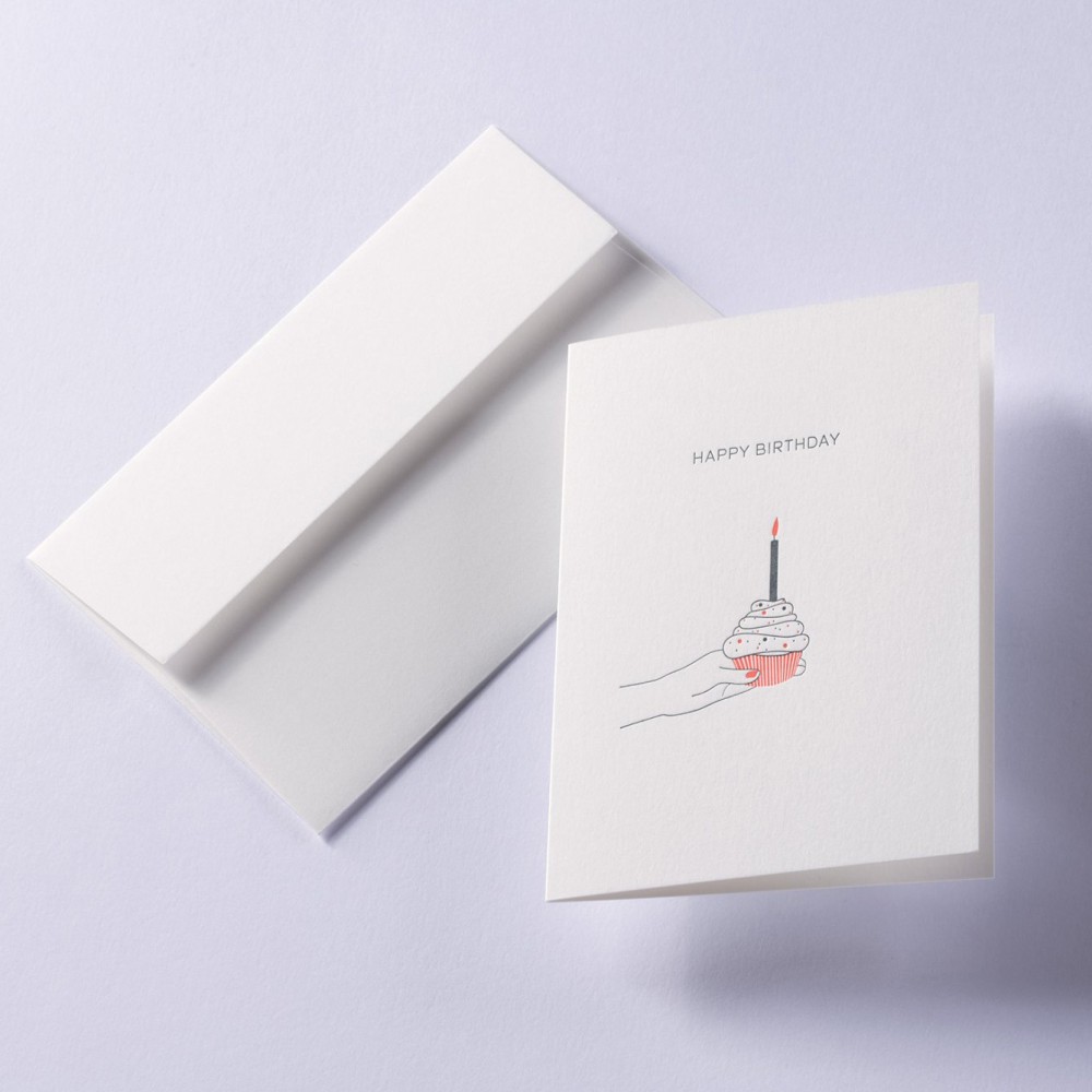 Greeting card A6 - Gmund - Letterpress² Happy Birthday