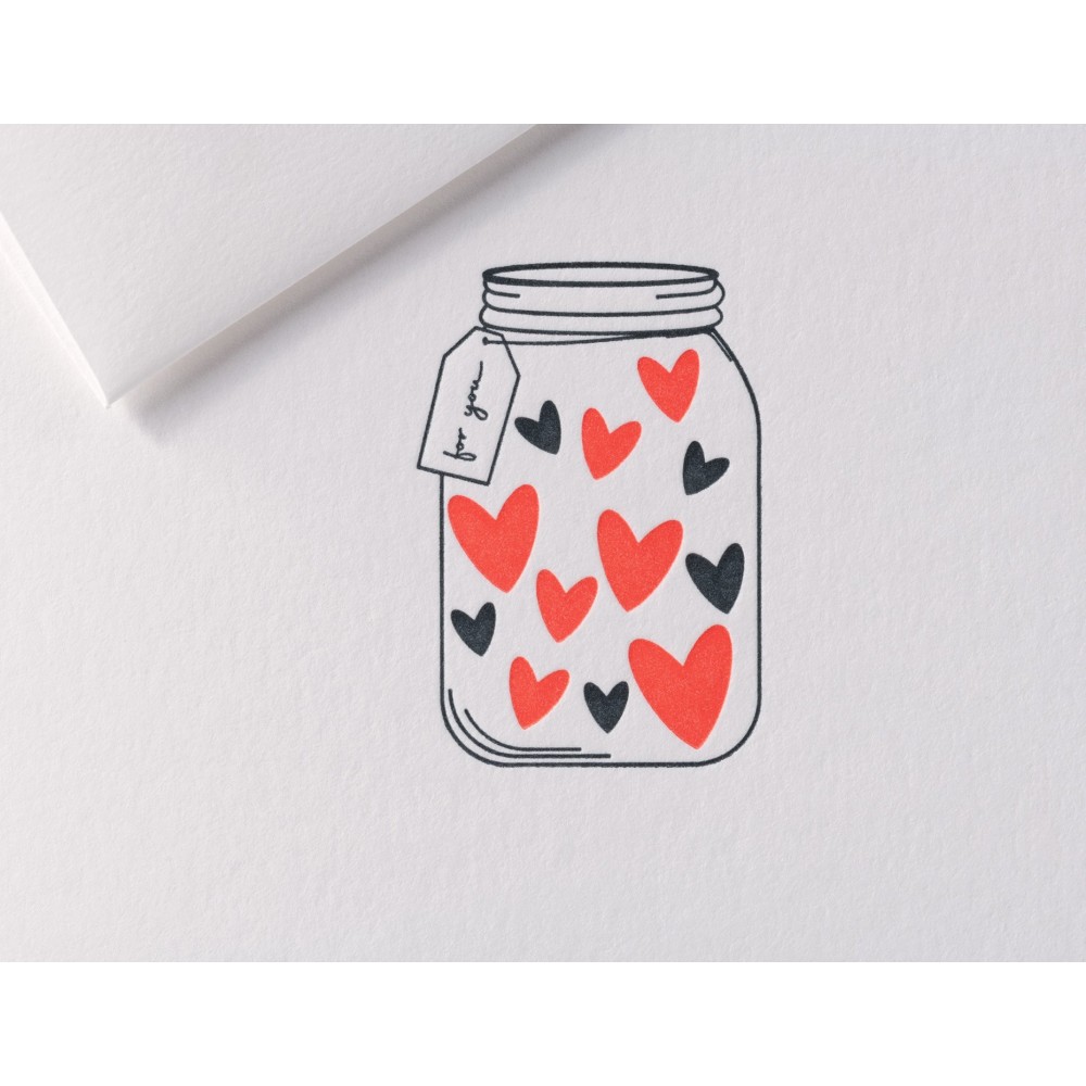 Greeting card A6 - Gmund - Letterpress² Merci