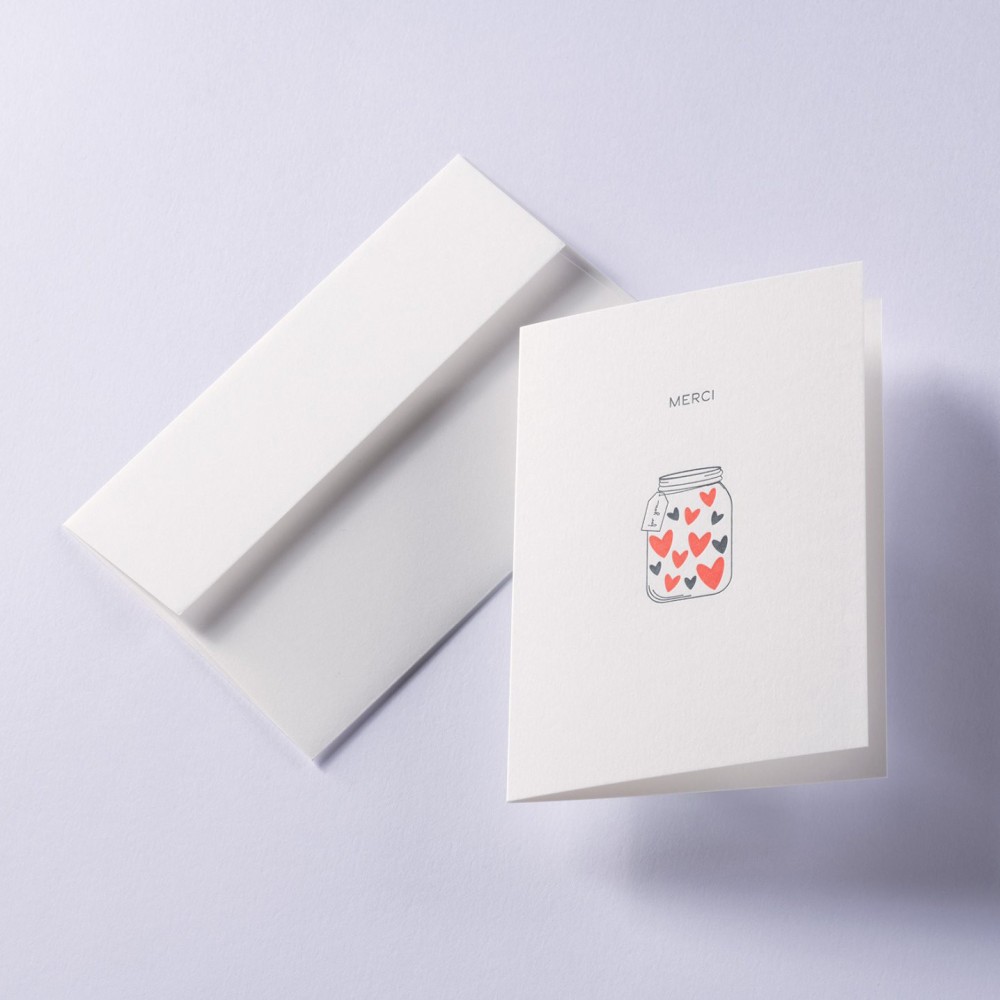 Kartka okolicznościowa A6 - Gmund - Letterpress² Merci
