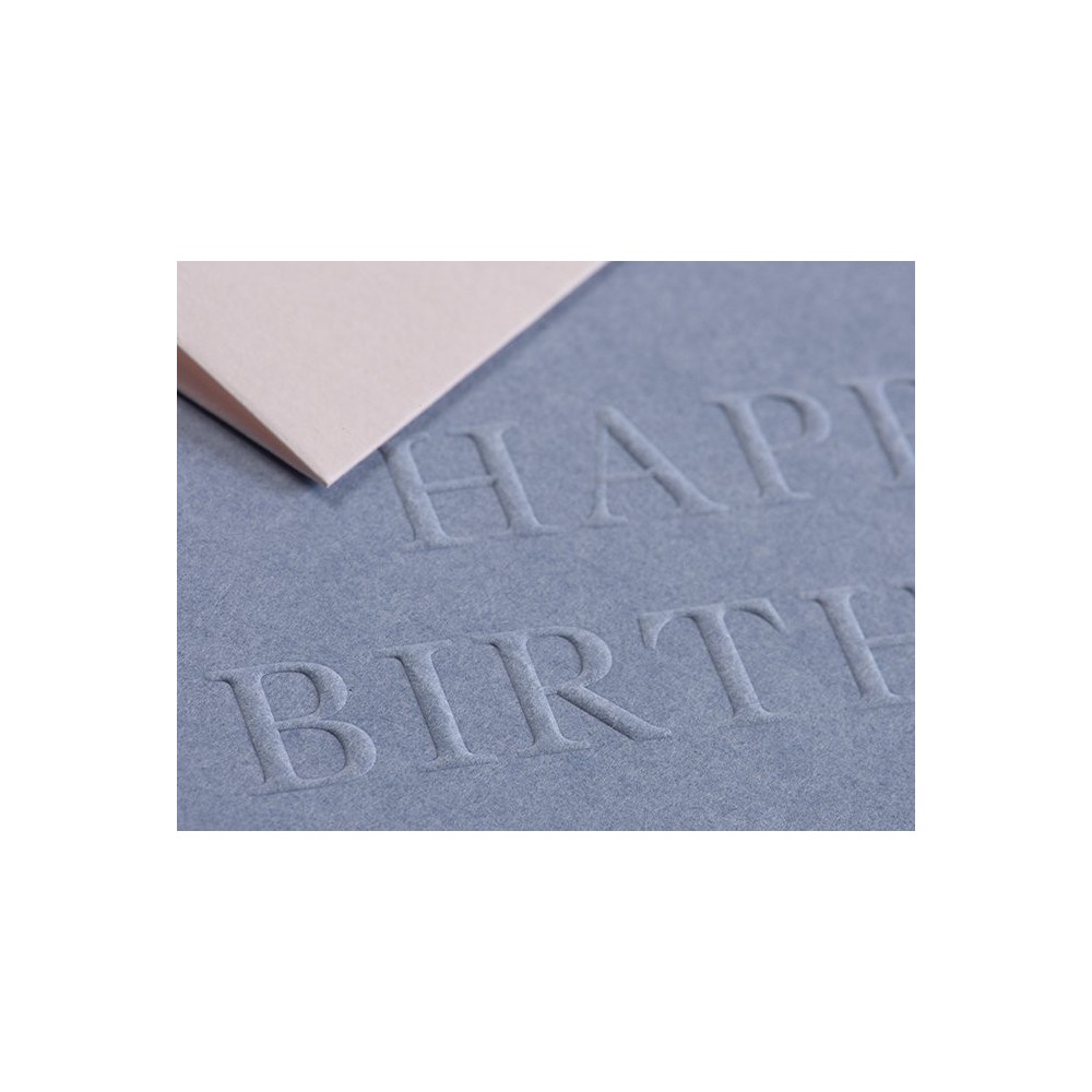 Greeting card A6 - Gmund - Blind Stamp Happy Birthday
