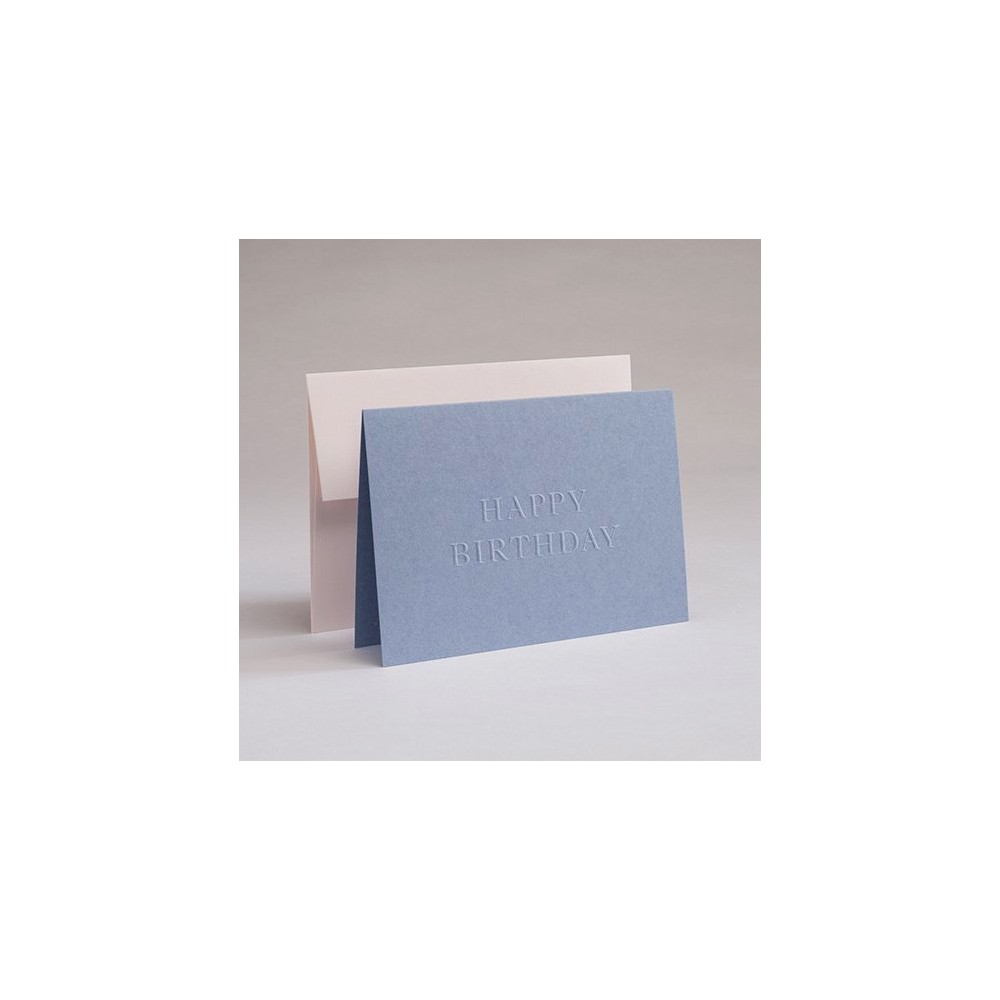 Greeting card A6 - Gmund - Blind Stamp Happy Birthday