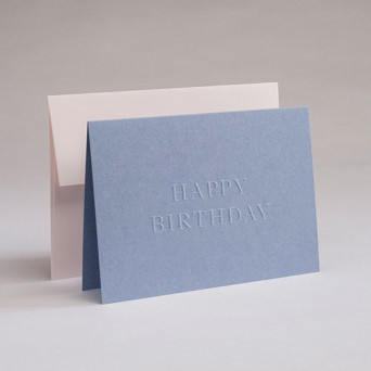 Kartka okolicznościowa A6 - Gmund - Blind Stamp Happy Birthday