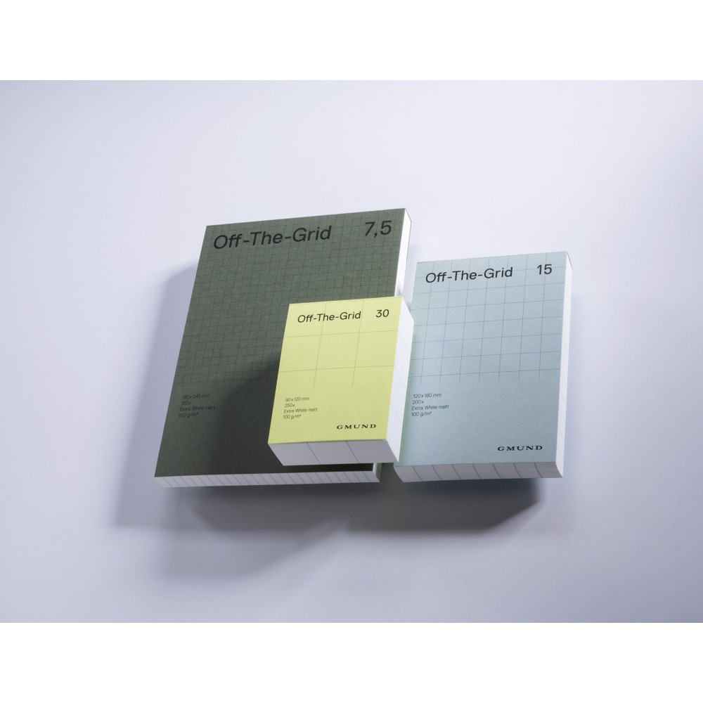 Squared Off-The-Grid 7,5 notepad - Gmund - Forest 100 g 150 sheets