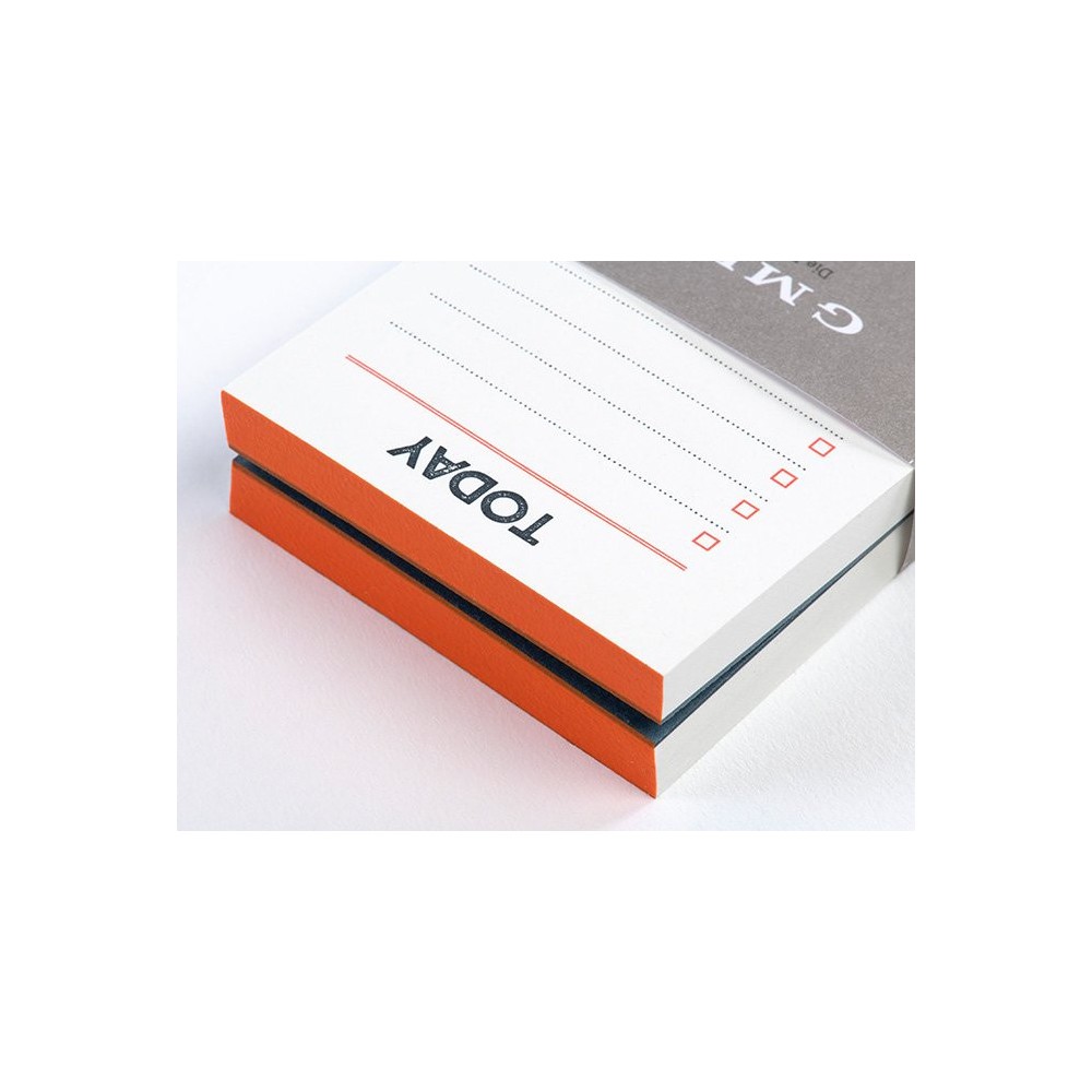 Letterpress Notes Set - Gmund - Neon Orange 120 g 2 pcs