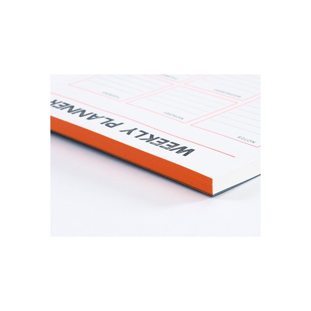 Letterpress Weekly Planner - Gmund - Neon Orange 50 sheets