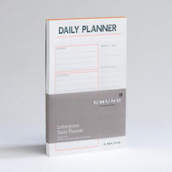 Planer dzienny Letterpress - Gmund - Neon Orange 50 ark.