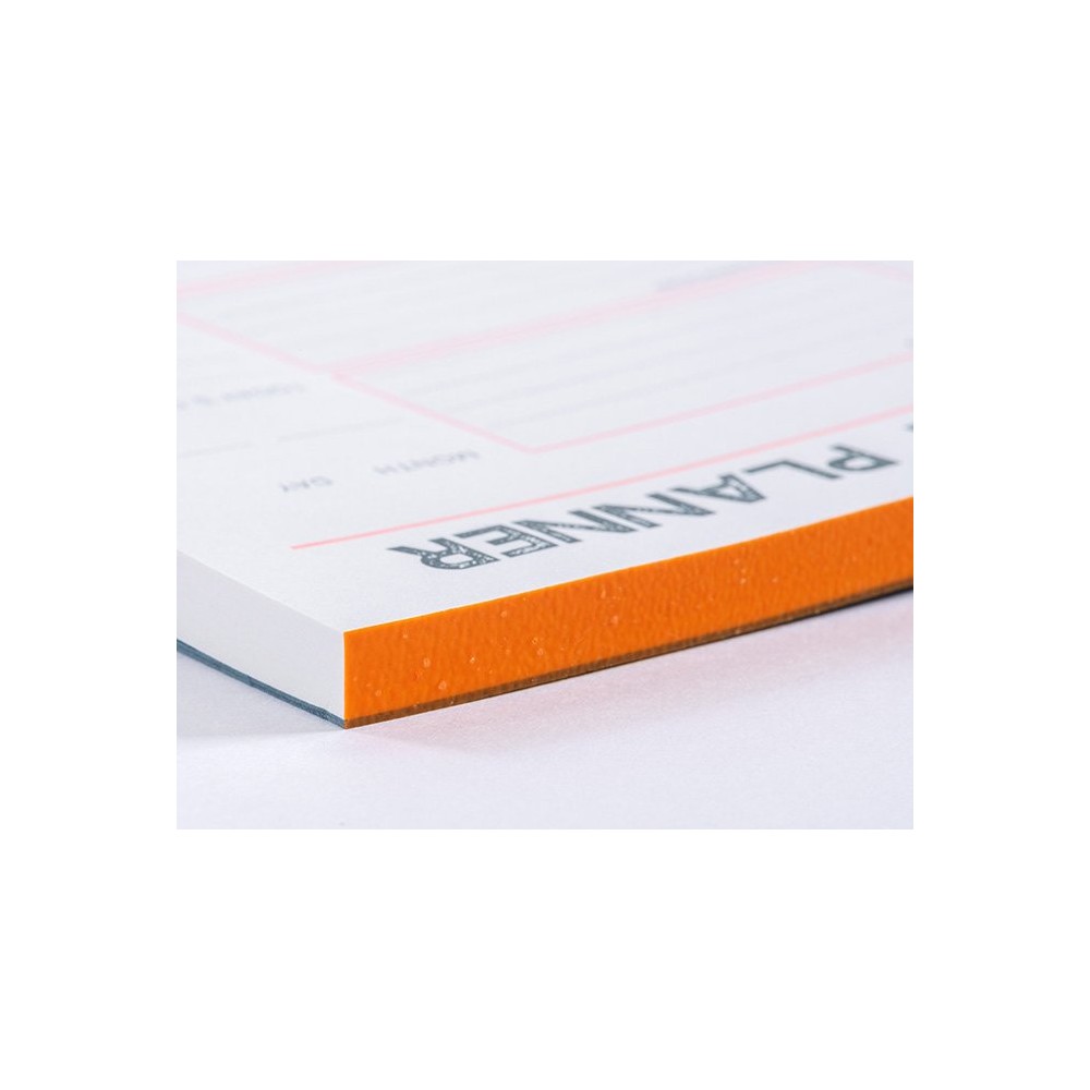 Letterpress Daily Planner - Gmund - Neon Orange 50 sheets