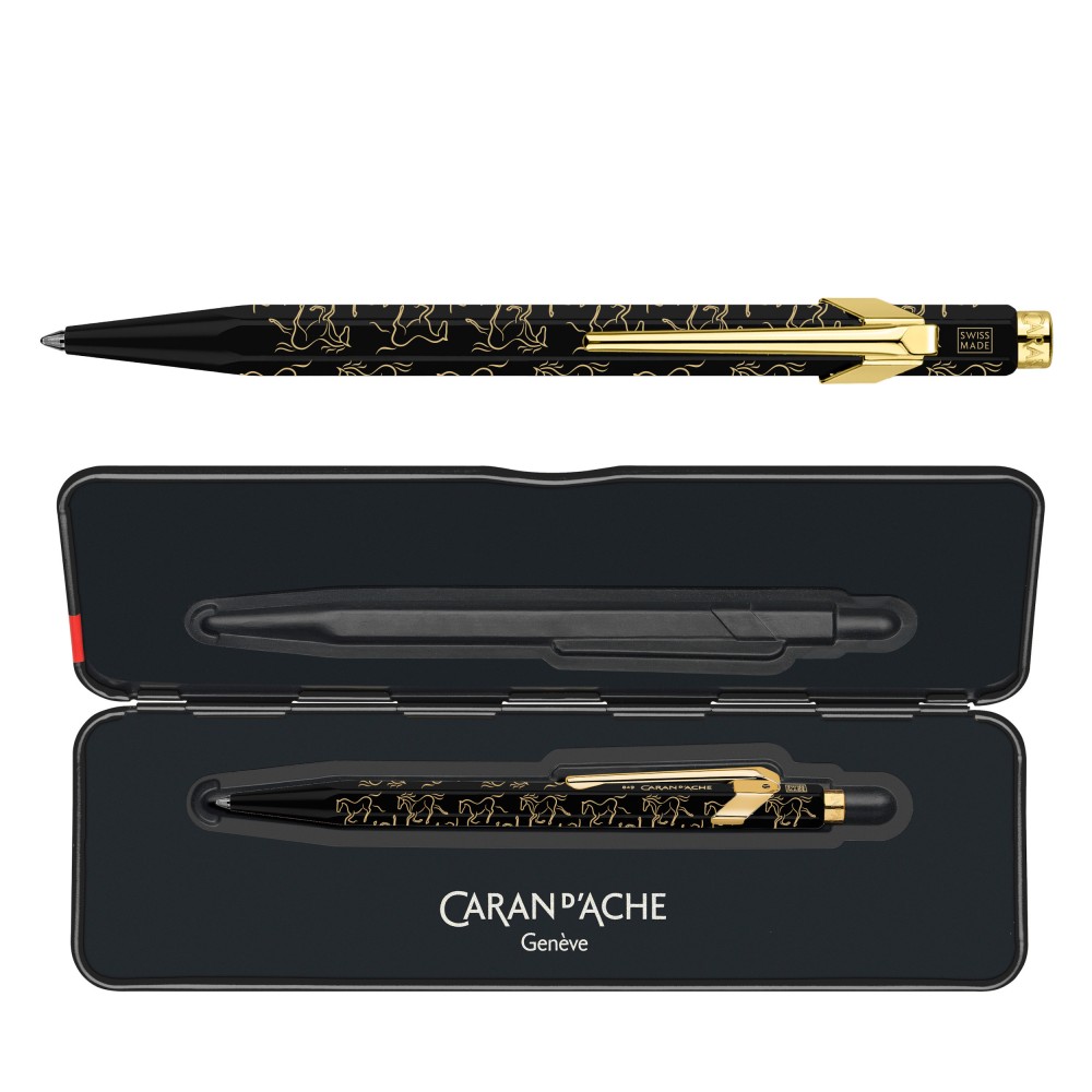 849 ballpoint pen Year of The Horse - Caran d'Ache - black and gold