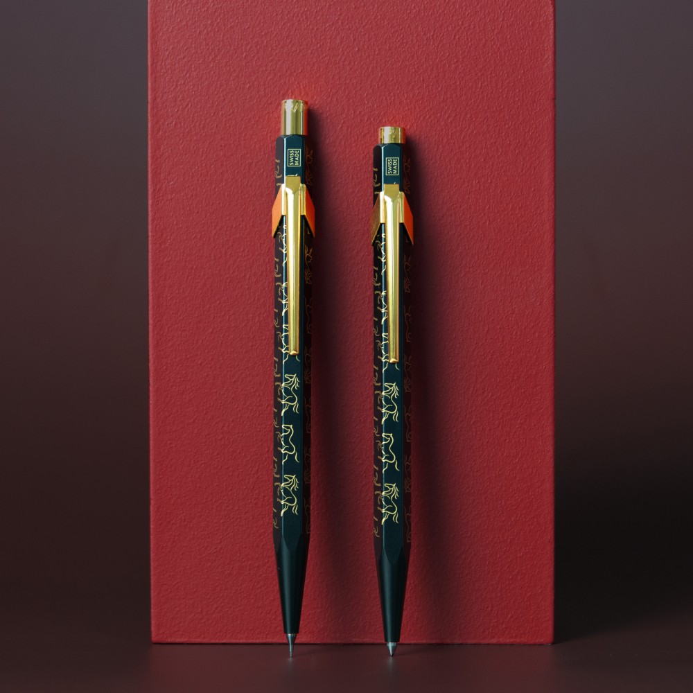 849 ballpoint pen Year of The Horse - Caran d'Ache - black and gold