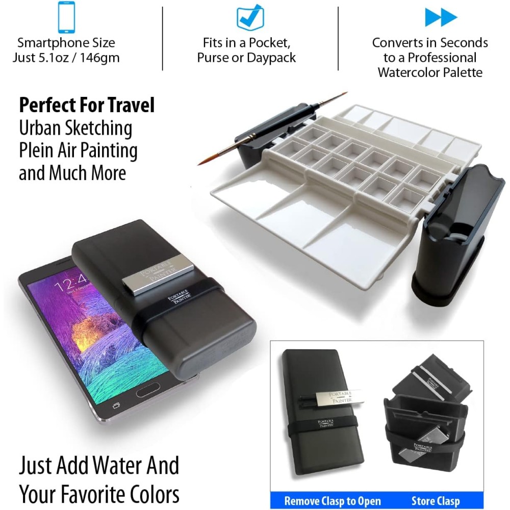 Classic watercolor palette - Portable Painter - 12 compartments