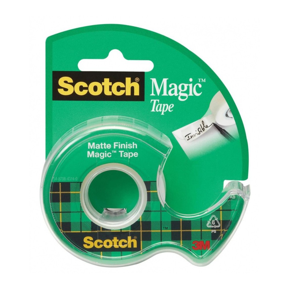 Magic office tape with dispenser - Scotch - matte 19 mm x 7,5 m