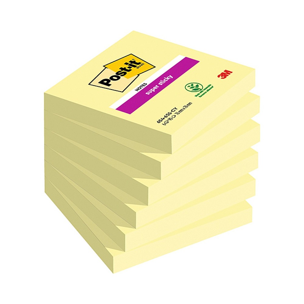 Karteczki samoprzylepne 76 x 76 mm - Post-it - żółte 90 szt.