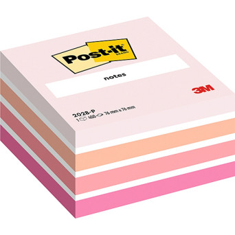 Karteczki samoprzylepne 76 x 76 mm - Post-it - różowe 450 szt.