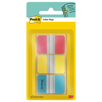 Index flags 25,4 x 38,1 mm - Post-it - 3 x 22 pcs