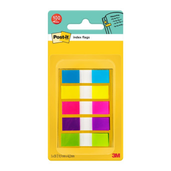 Index flags 11,9 x 43,2 mm - Post-it - 5 x 20 pcs