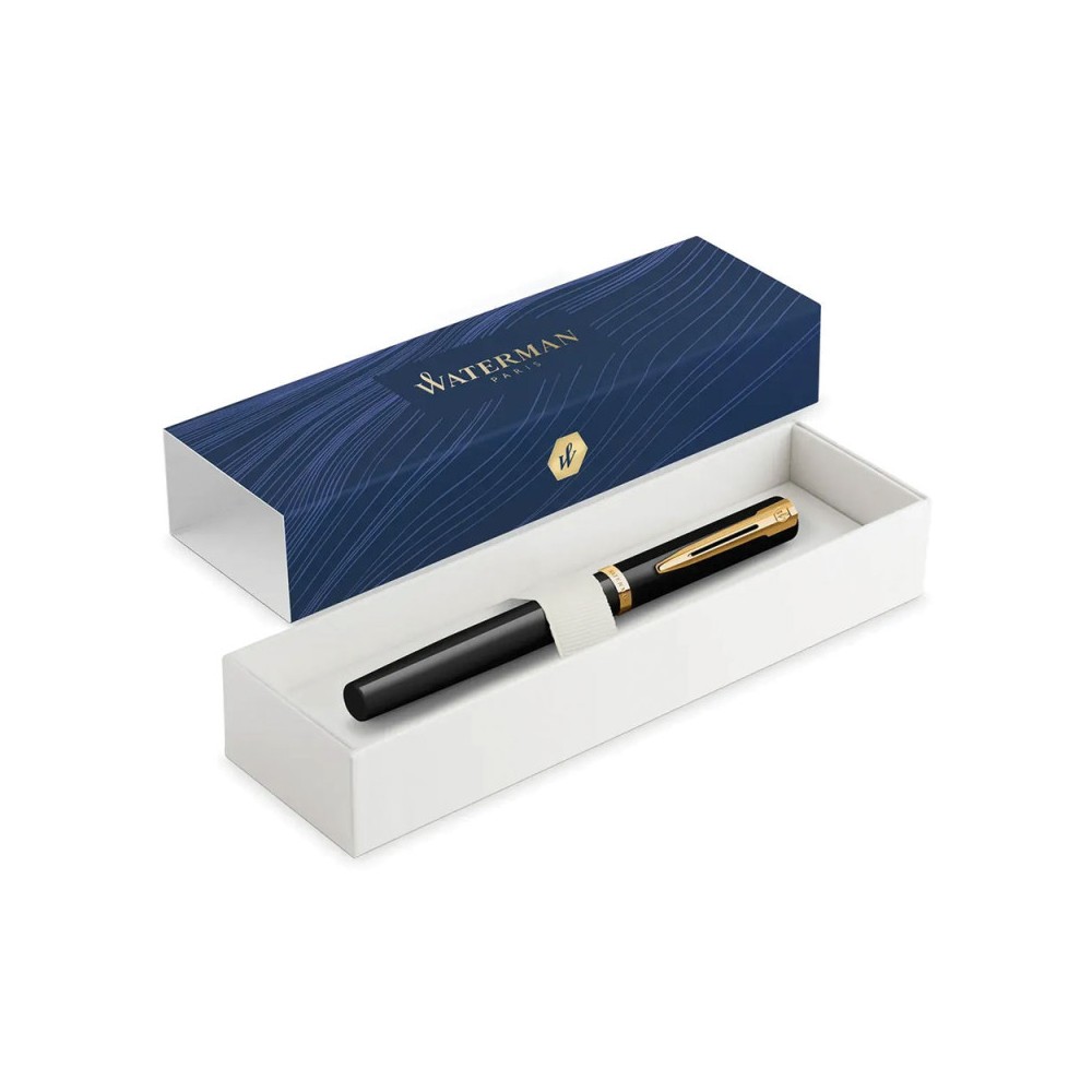 Fountain pen Impression with box - Waterman - Black Gold Trim M