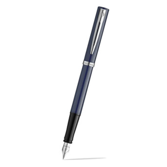 Fountain pen Impression with box - Waterman - Blue Chrome Trim M