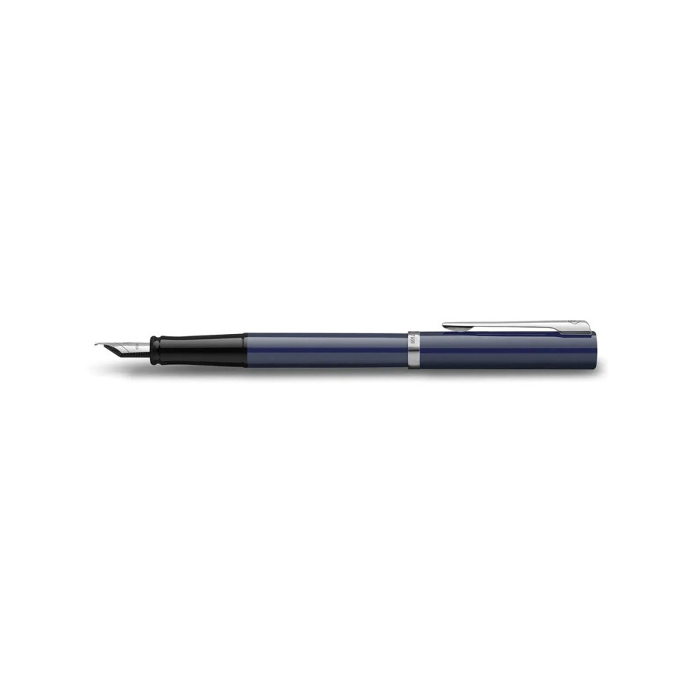 Fountain pen Impression with box - Waterman - Blue Chrome Trim M