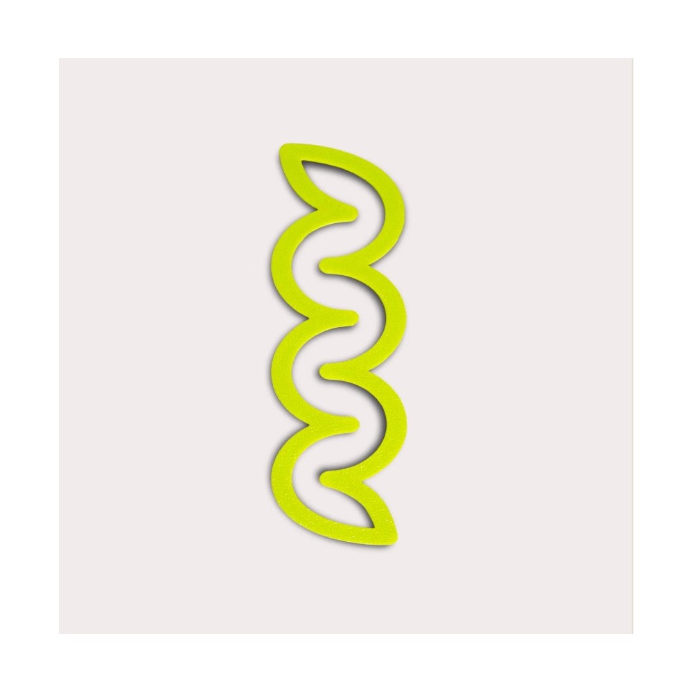 Helix 3D printed bookmark - The Completist. - Chartreuse