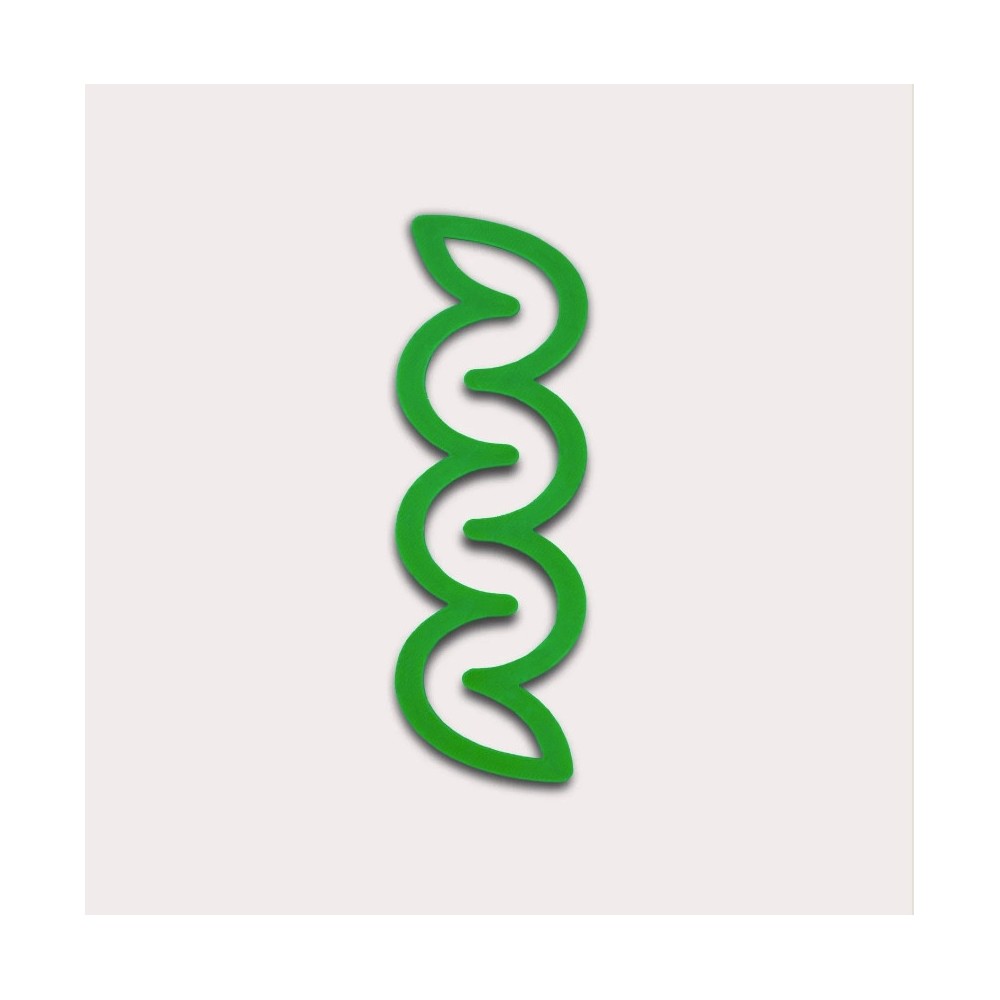 Helix 3D printed bookmark - The Completist. - Emerald