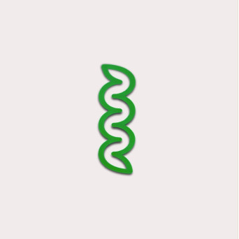 Mini Helix 3D printed bookmark - The Completist. - Emerald